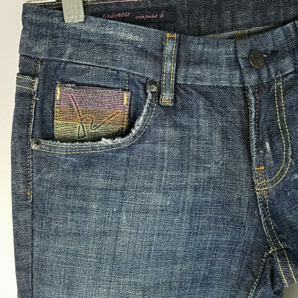 COH women 24 blue linda bootcut jeans stretchy - Picture 3 of 6